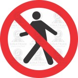 Proibido trânsito de pedestres 